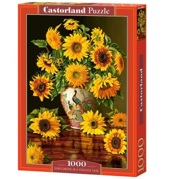 Puzzle 1000 el. Sunflowers in a Peacock Vase